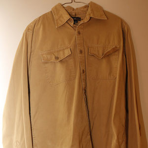 GAP Mens Tan Button Up Small